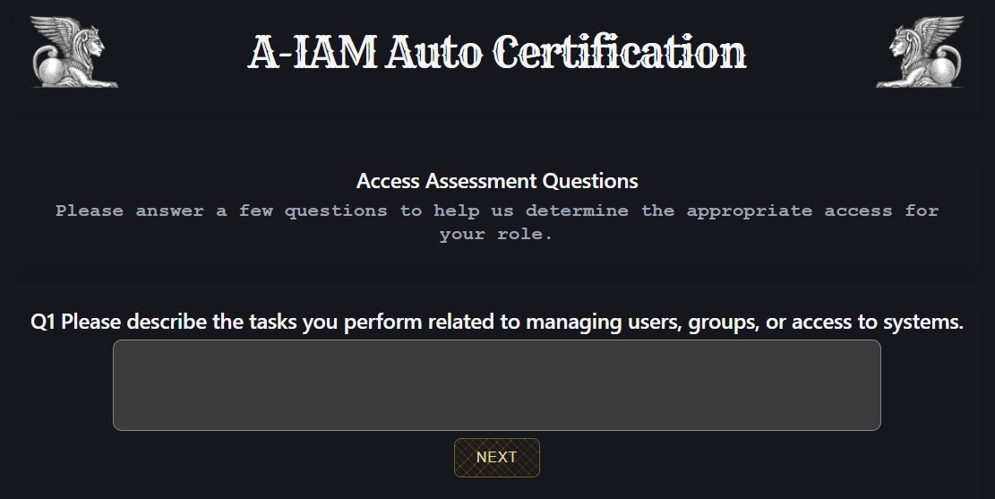 Access Review Screen
